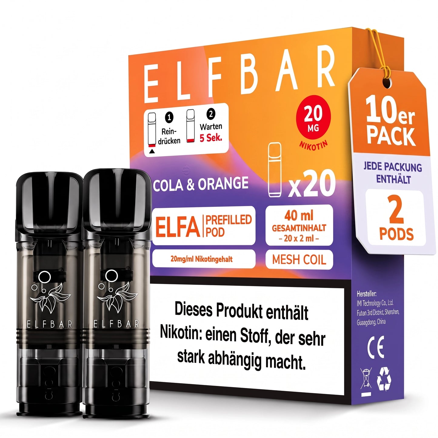 ELFBAR ELFA 20mg Nikotin Pods