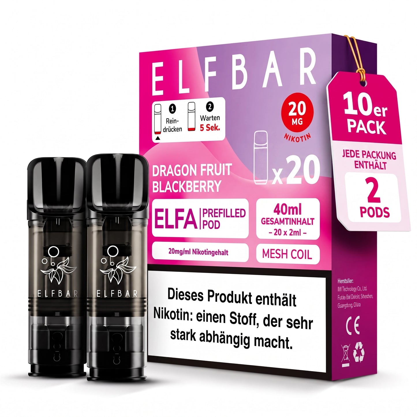ELFBAR ELFA 20mg Nikotin Pods