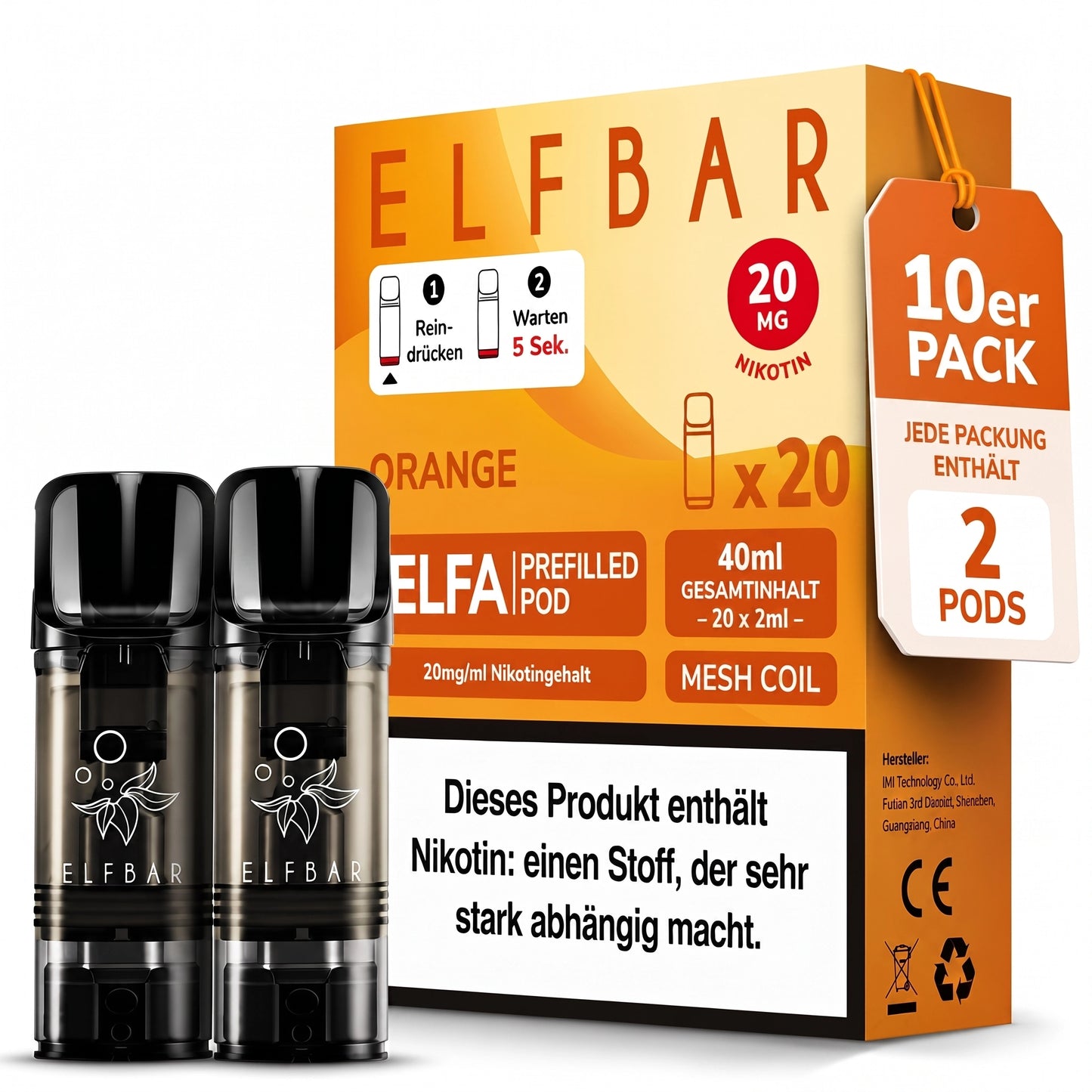 ELFBAR ELFA 20mg Nikotin Pods