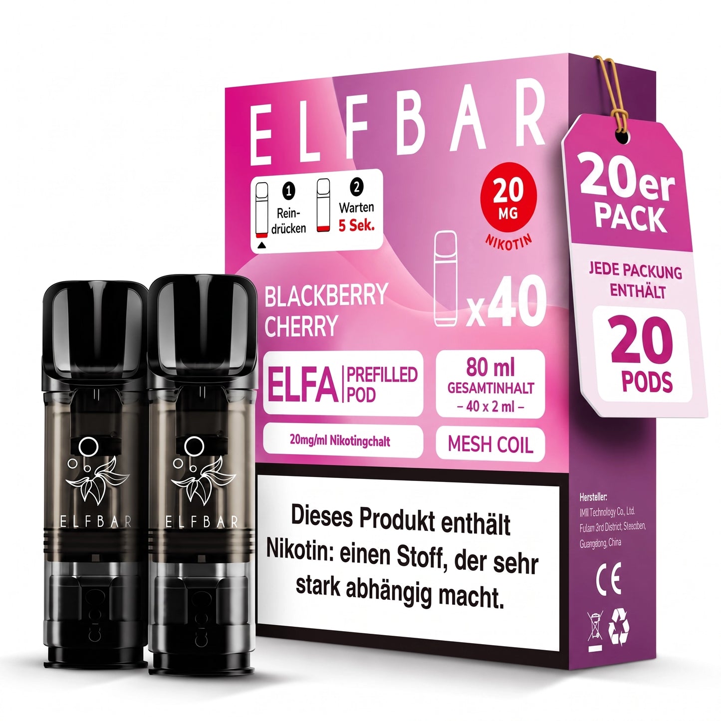 ELFBAR ELFA 20mg Nikotin Pods