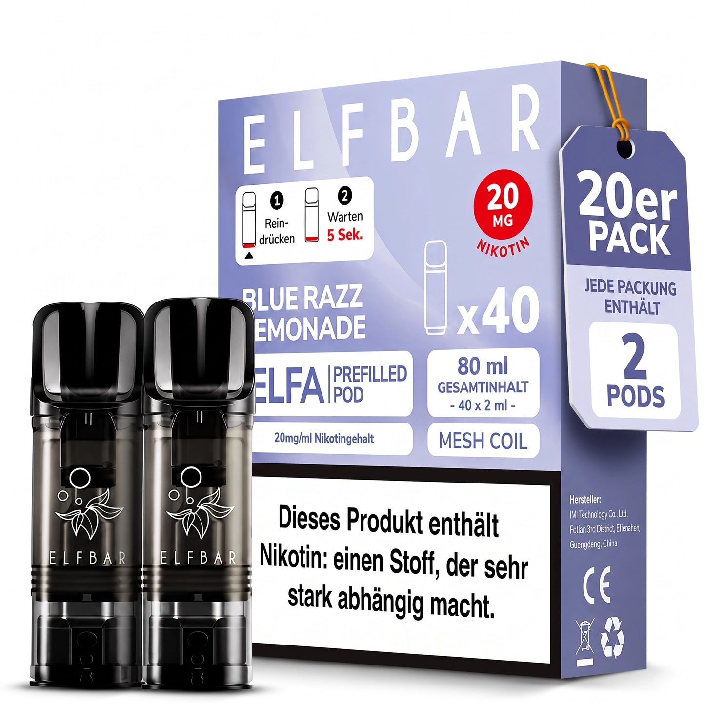 ELFBAR ELFA 20mg Nikotin Pods