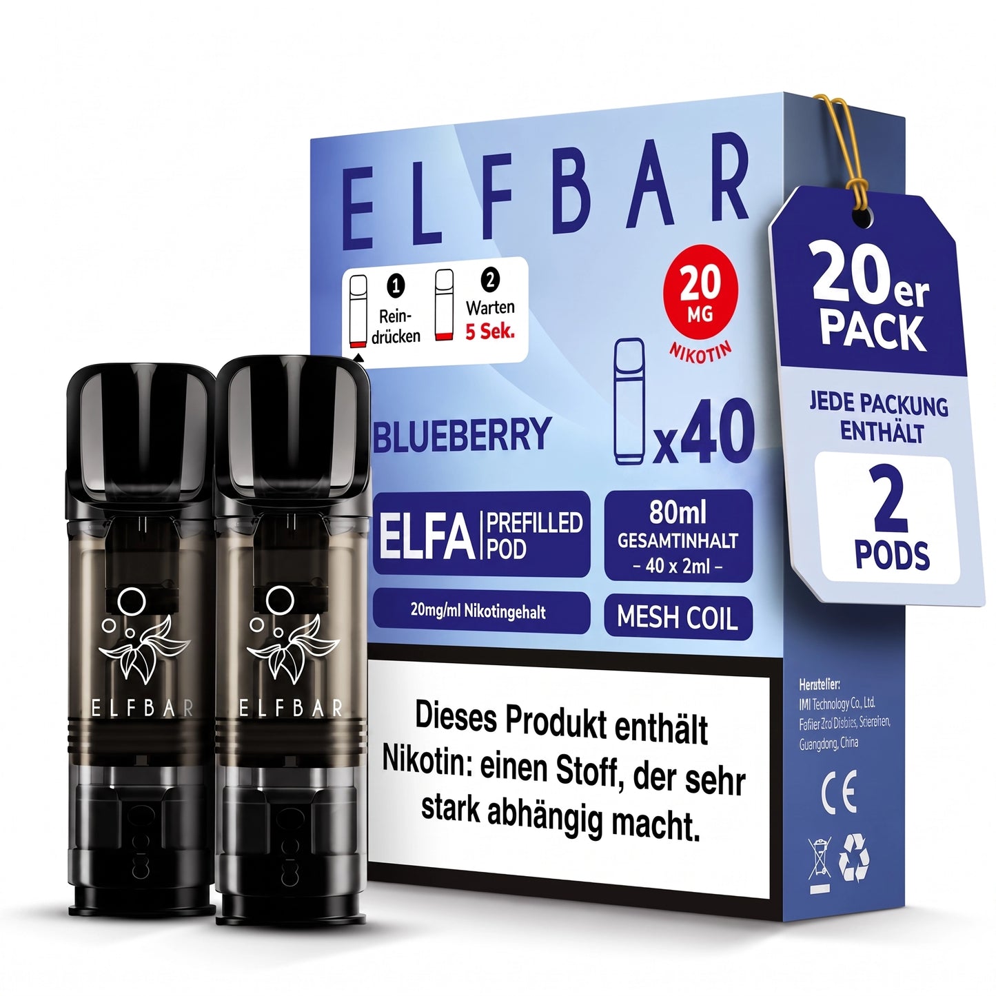ELFBAR ELFA 20mg Nikotin Pods