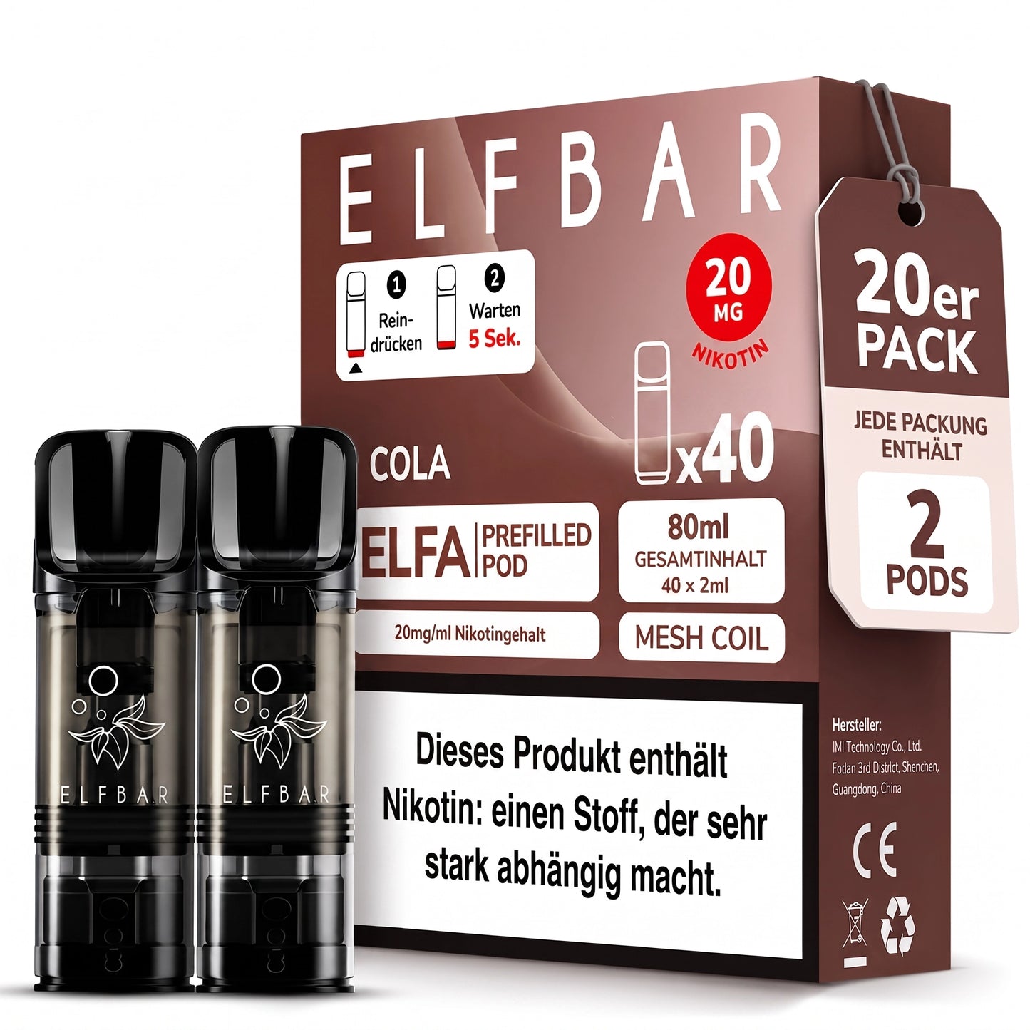 ELFBAR ELFA 20mg Nikotin Pods