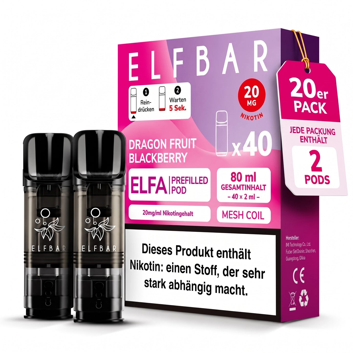 ELFBAR ELFA 20mg Nikotin Pods