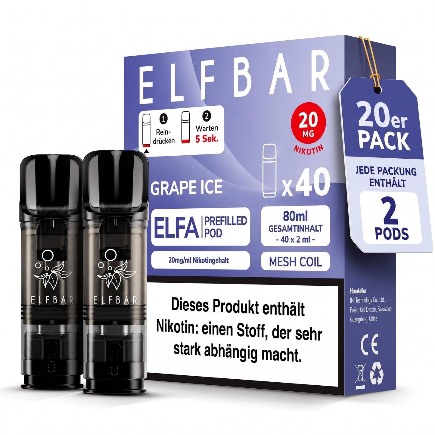 ELFBAR ELFA 20mg Nikotin Pods