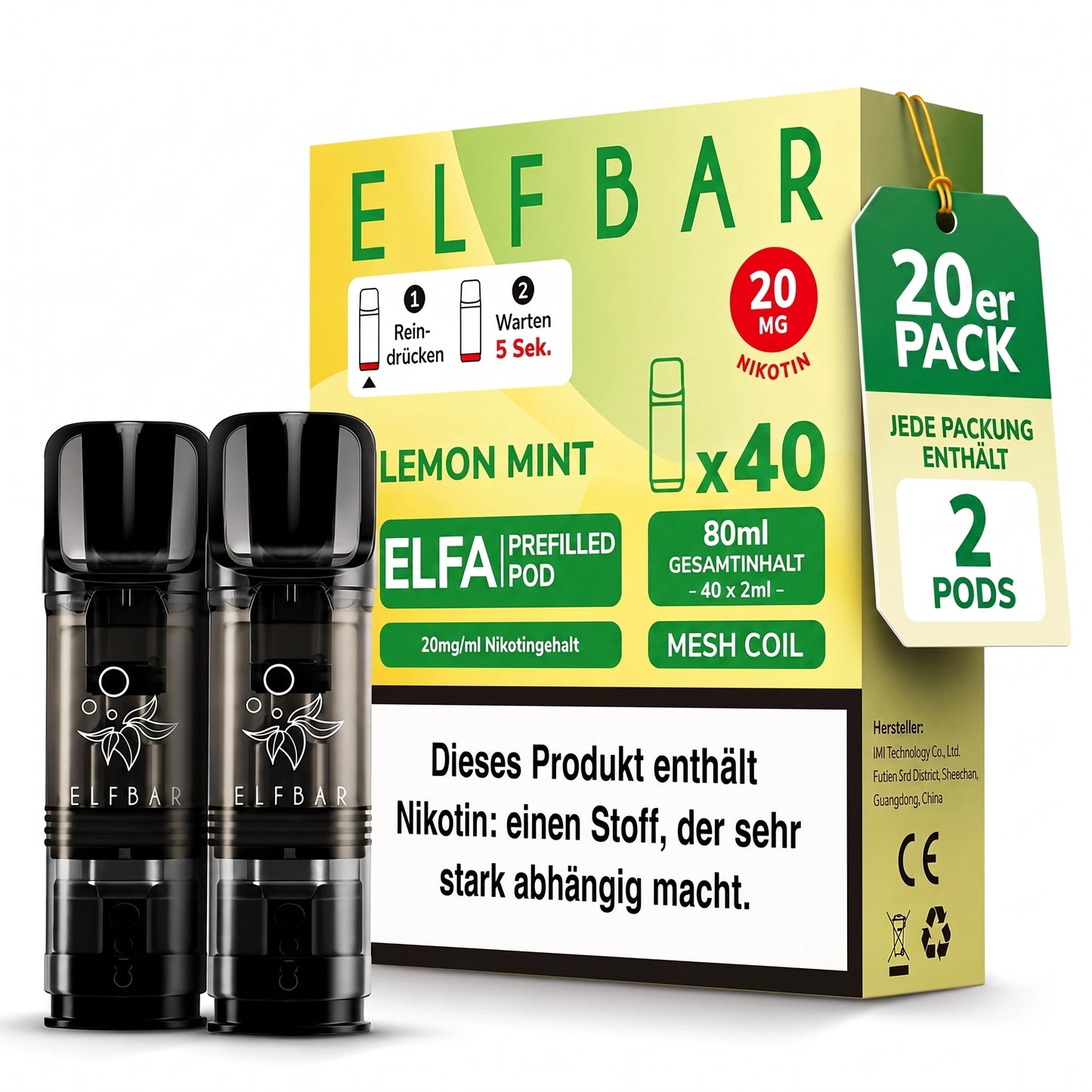 ELFBAR ELFA 20mg Nikotin Pods