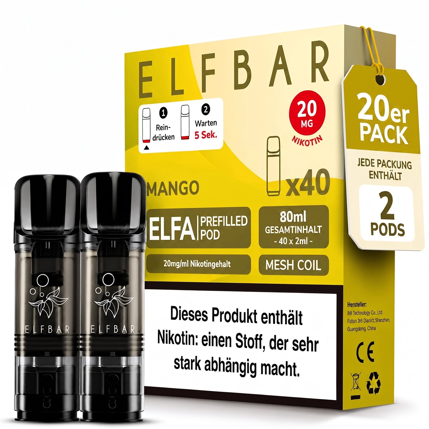 ELFBAR ELFA 20mg Nikotin Pods