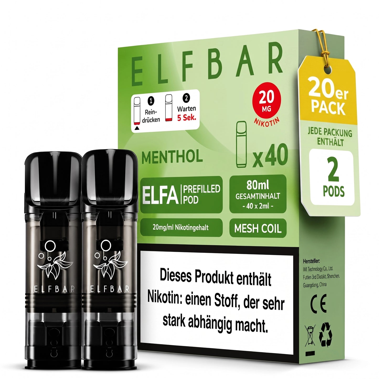 ELFBAR ELFA 20mg Nikotin Pods