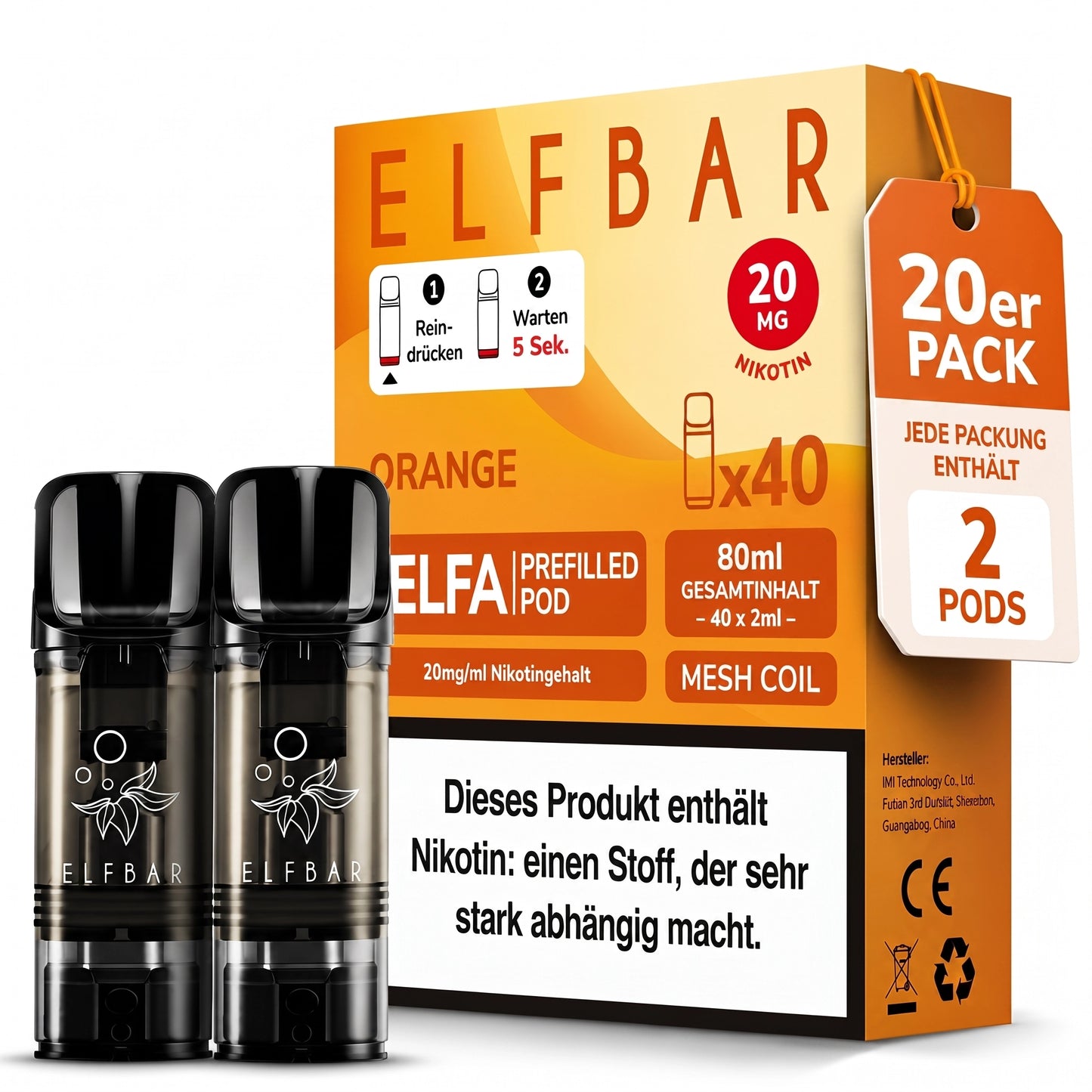 ELFBAR ELFA 20mg Nikotin Pods