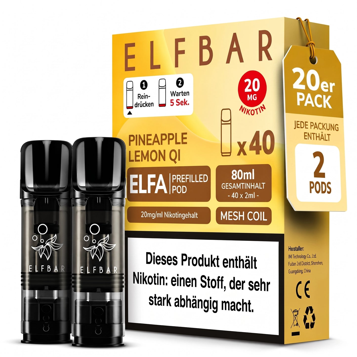 ELFBAR ELFA 20mg Nikotin Pods