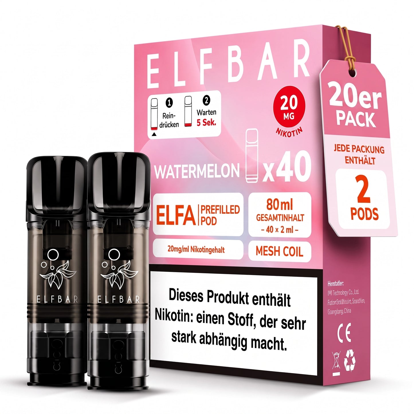 ELFBAR ELFA 20mg Nikotin Pods
