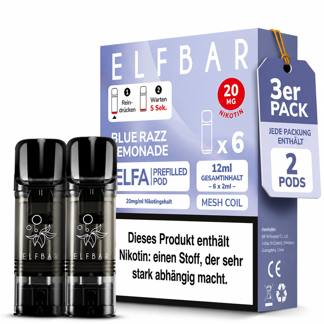 ELFBAR Elfa Pods - Blue Razz Lemonade