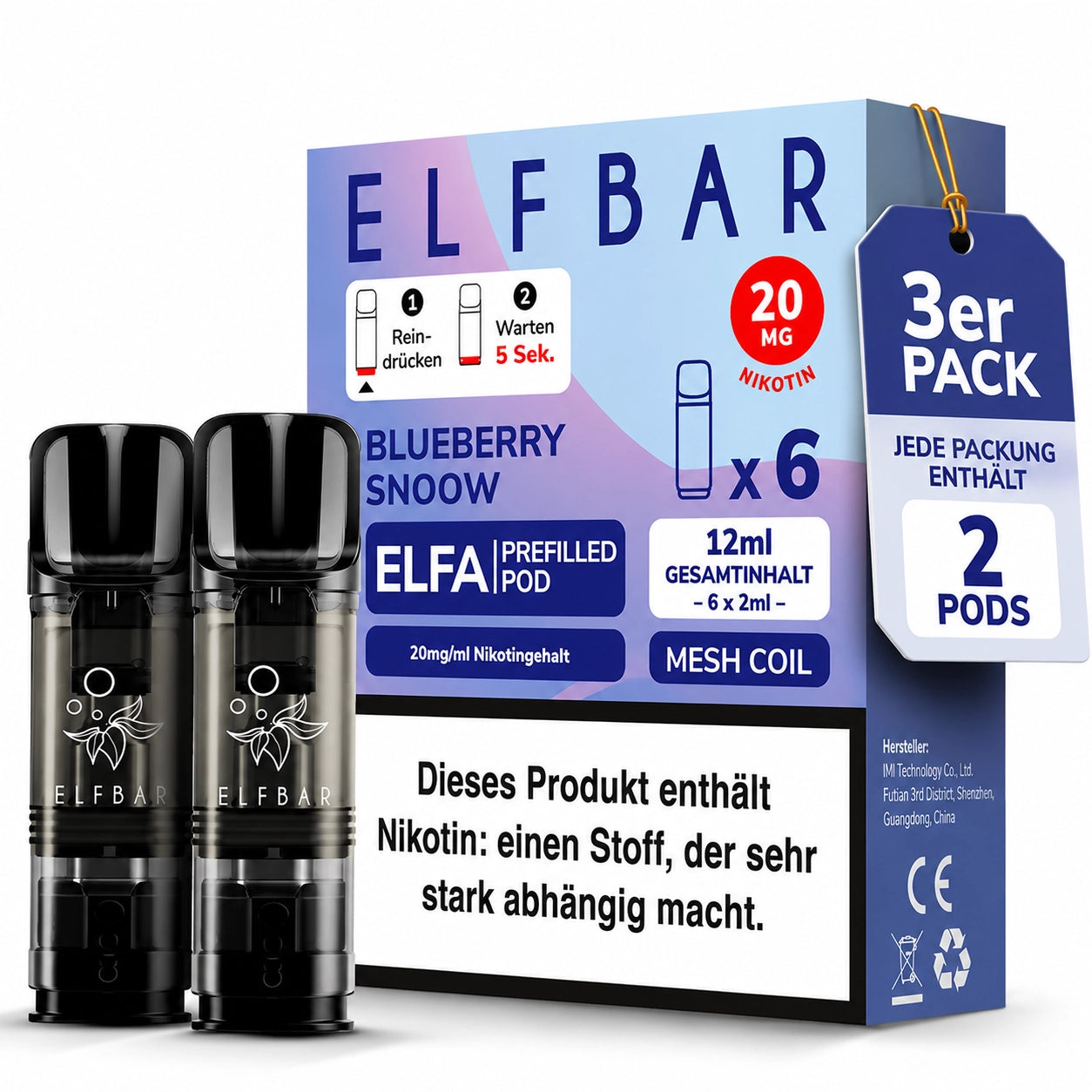 ELFBAR Elfa Pods - Blueberry Snoow