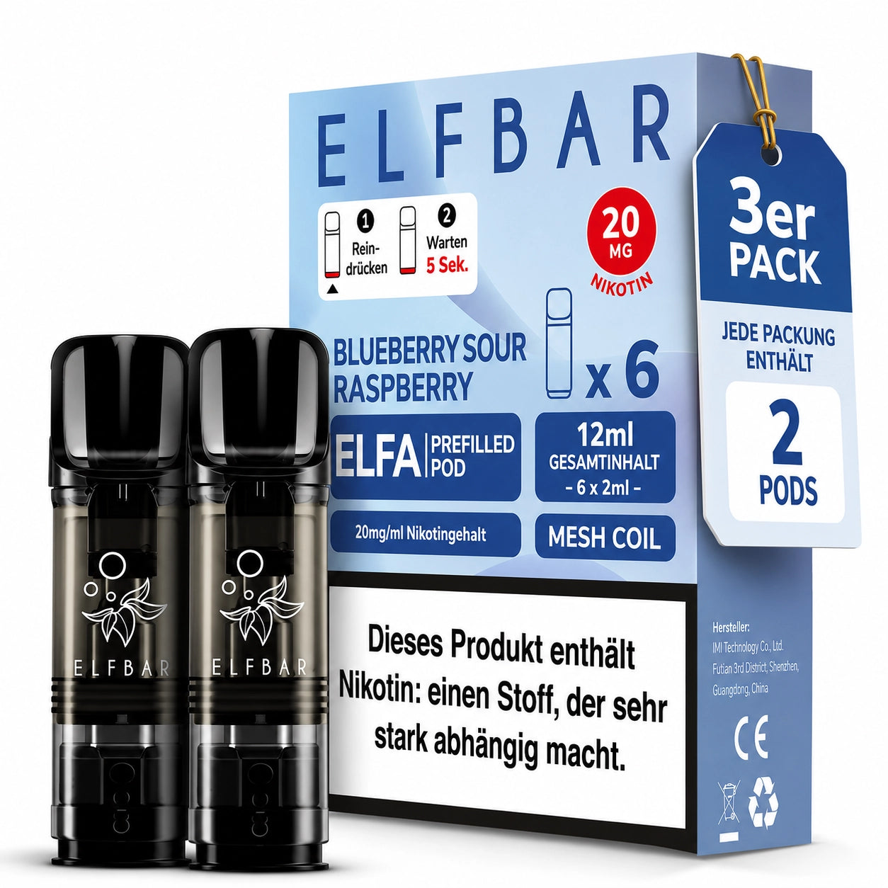 ELFBAR Elfa Pods - Blueberry Sour Raspberry