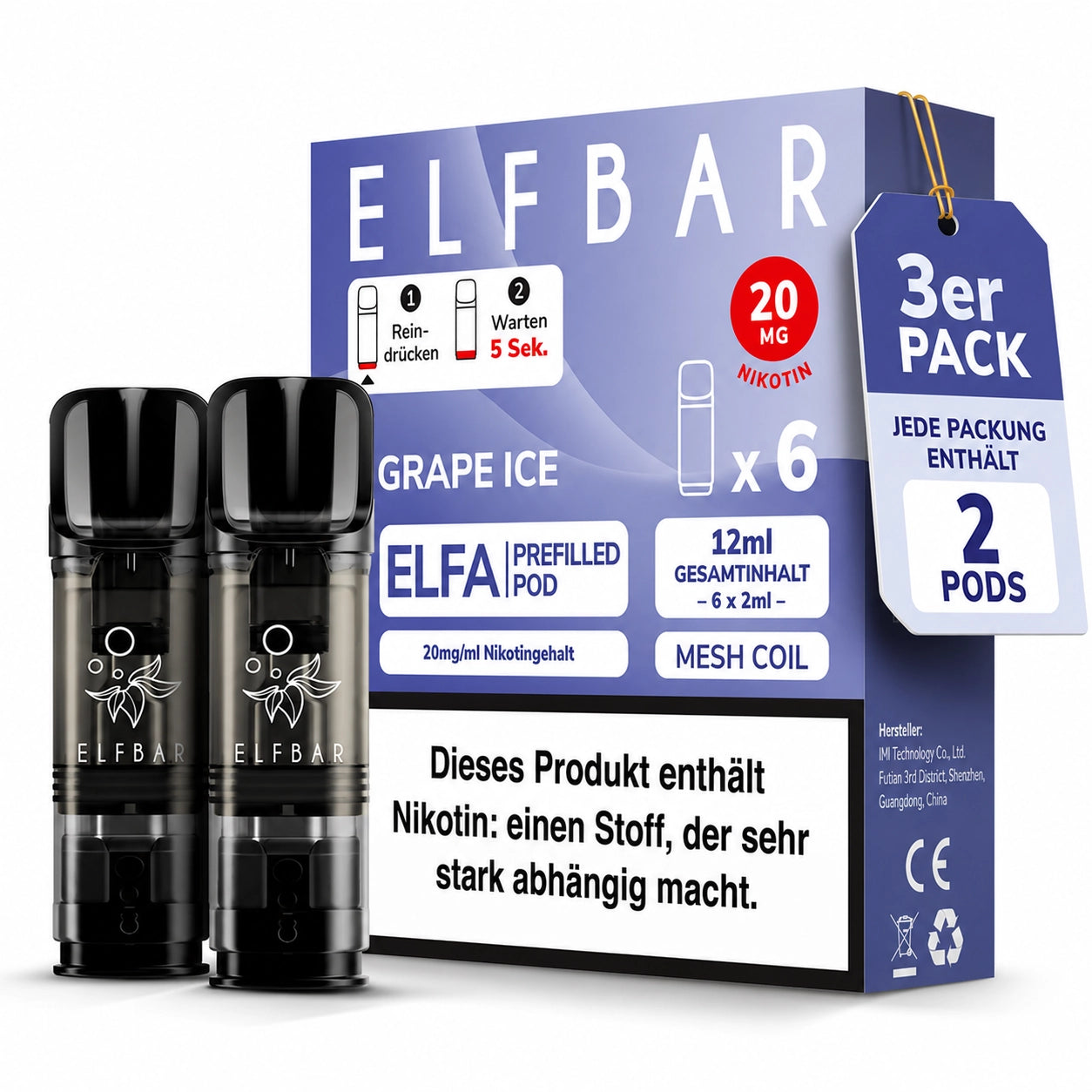 ELFBAR Elfa Pods - Grape Ice