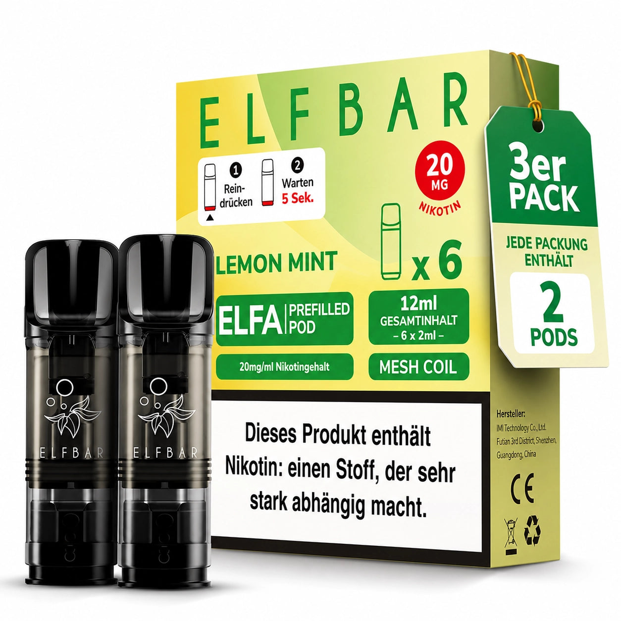 ELFBAR Elfa Pods - Lemon Mint