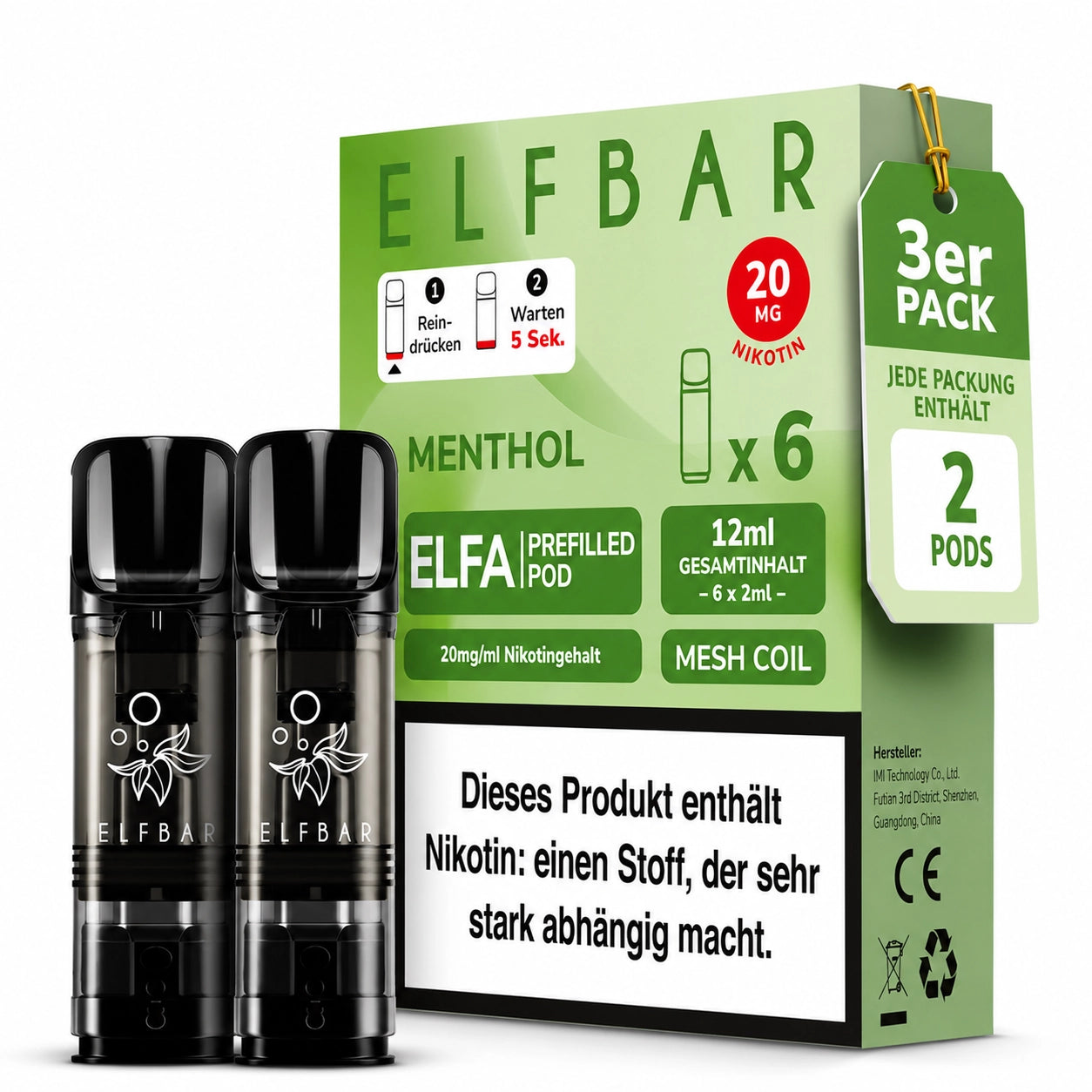 ELFBAR Elfa Pods - Menthol
