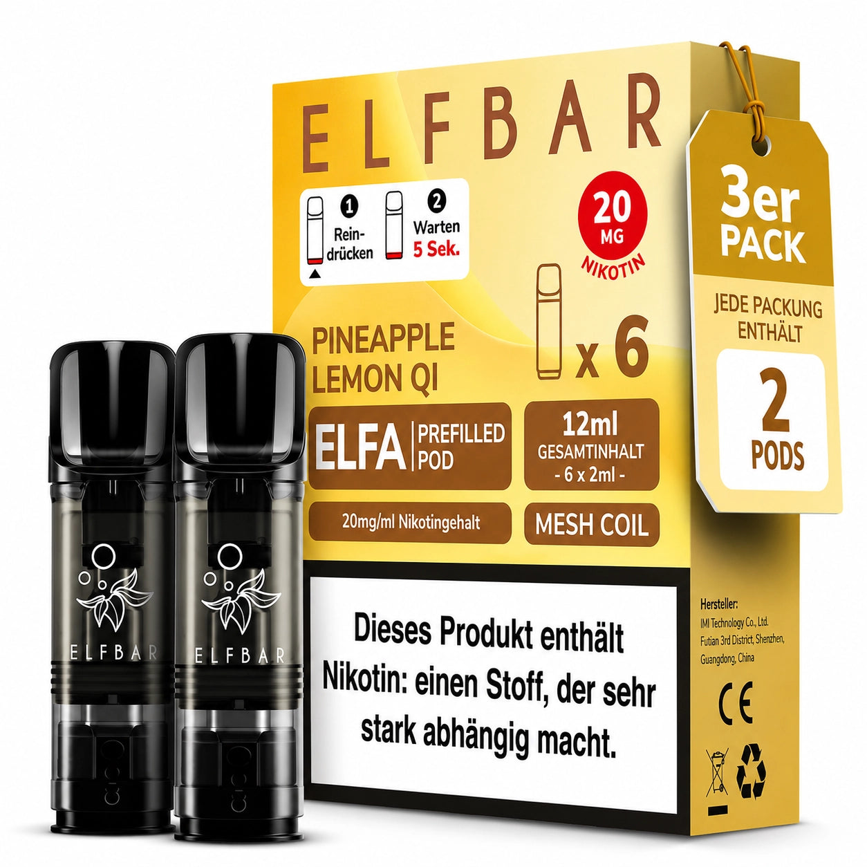 ELFBAR Elfa Pods - Pineapple Lemon