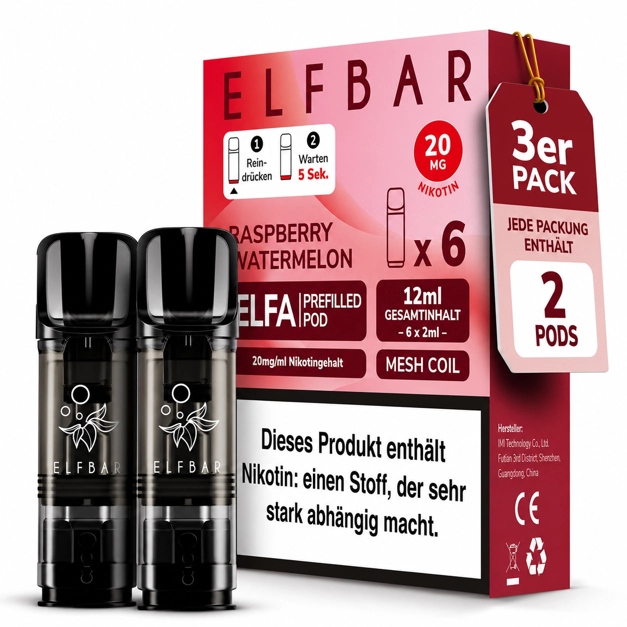ELFBAR Elfa Pods - Raspberry Watermelon