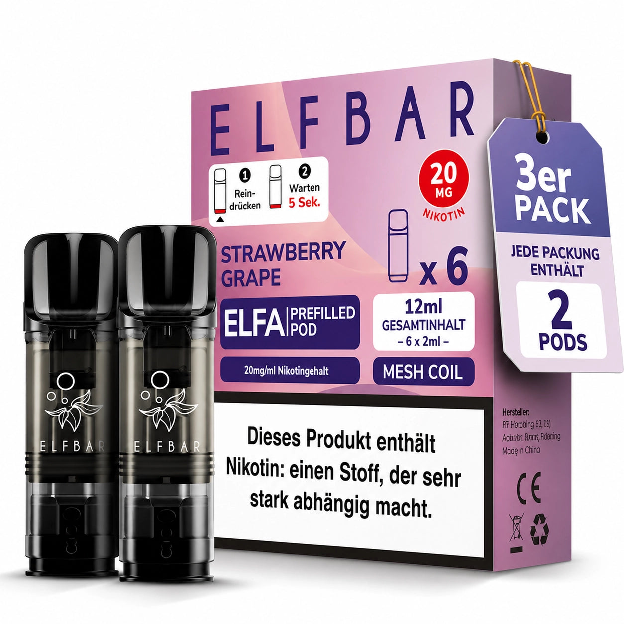 ELFBAR Elfa Pods - Strawberry Grape