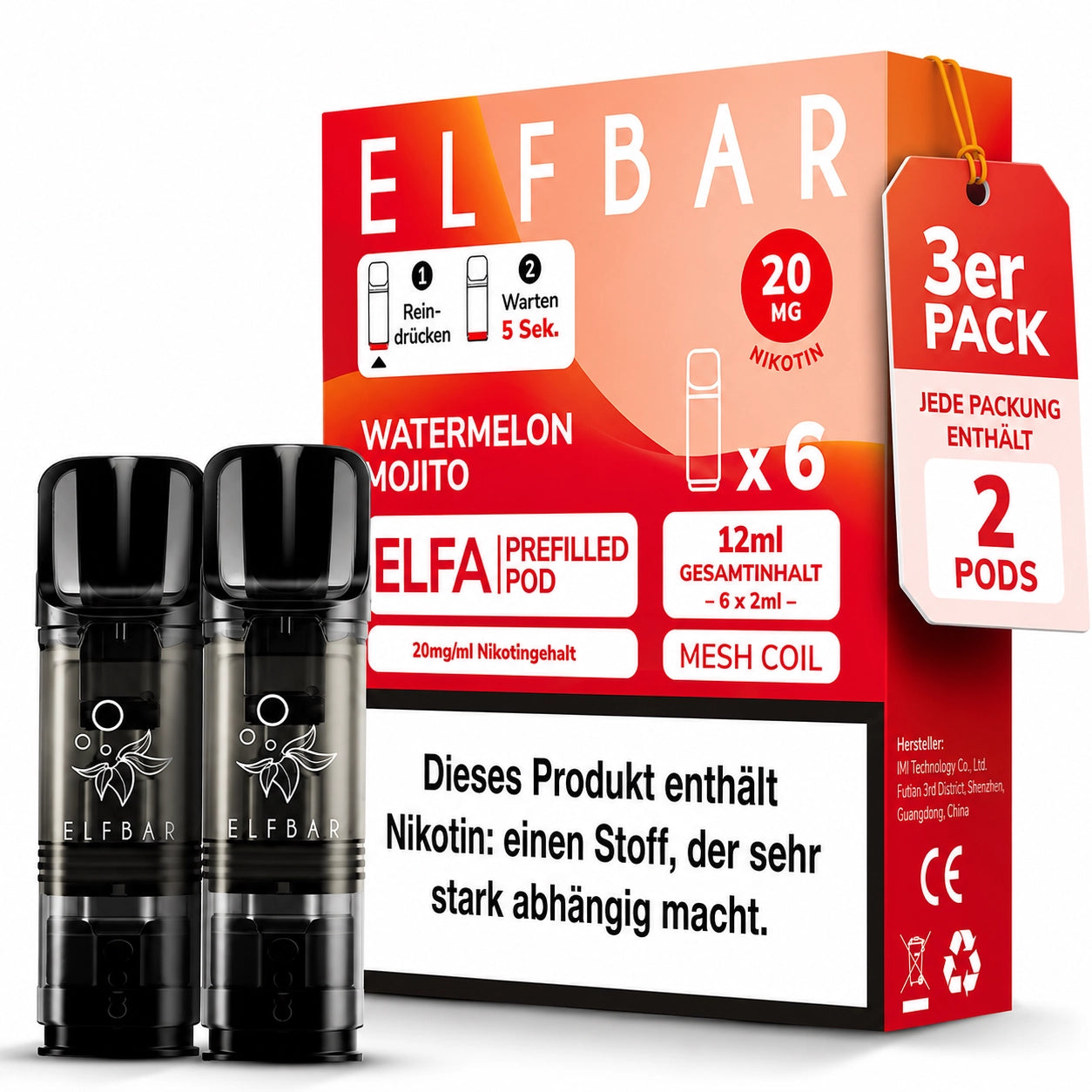 ELFBAR Elfa Pods - Watermelon Mojito