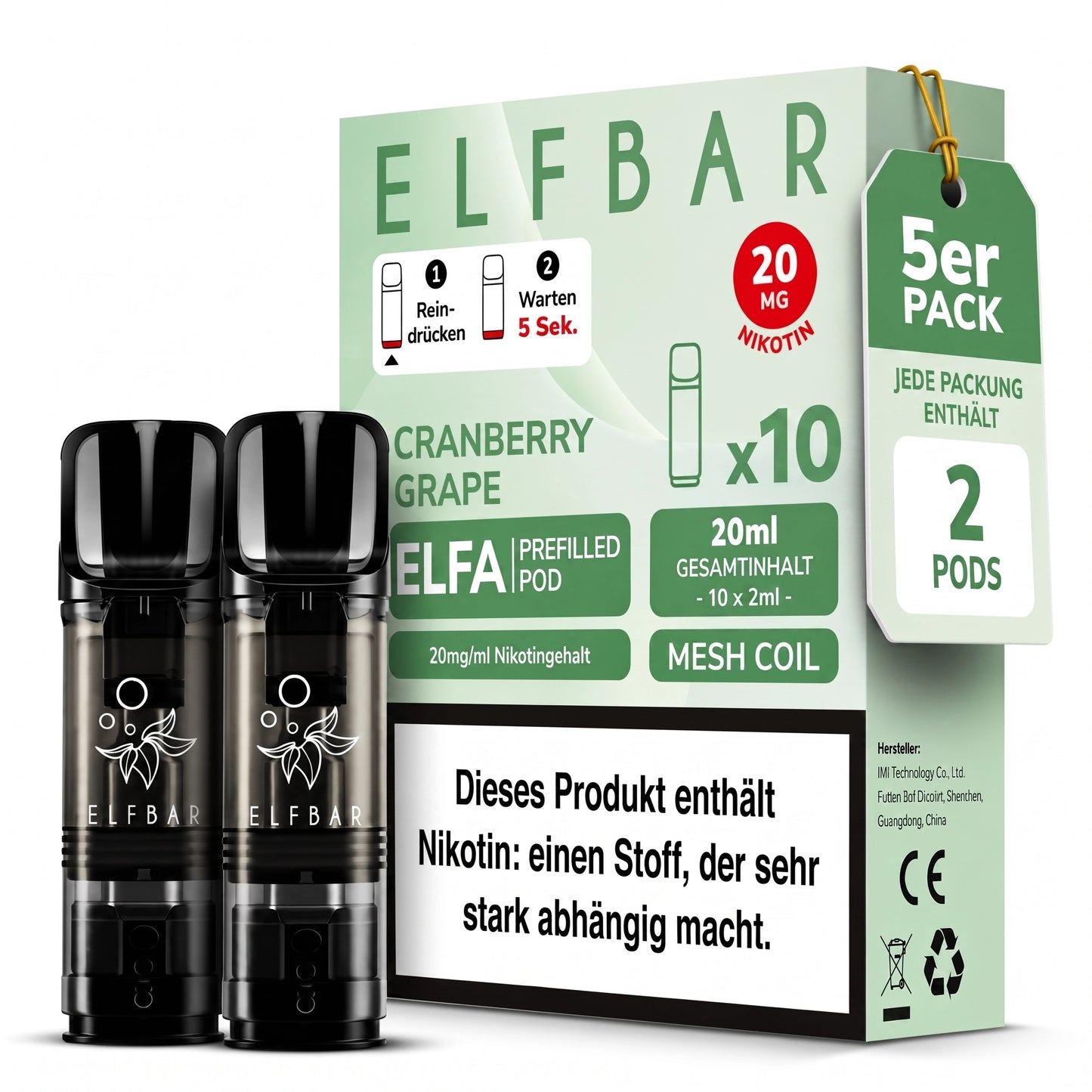ELFBAR ELFA 20mg Nikotin Pods