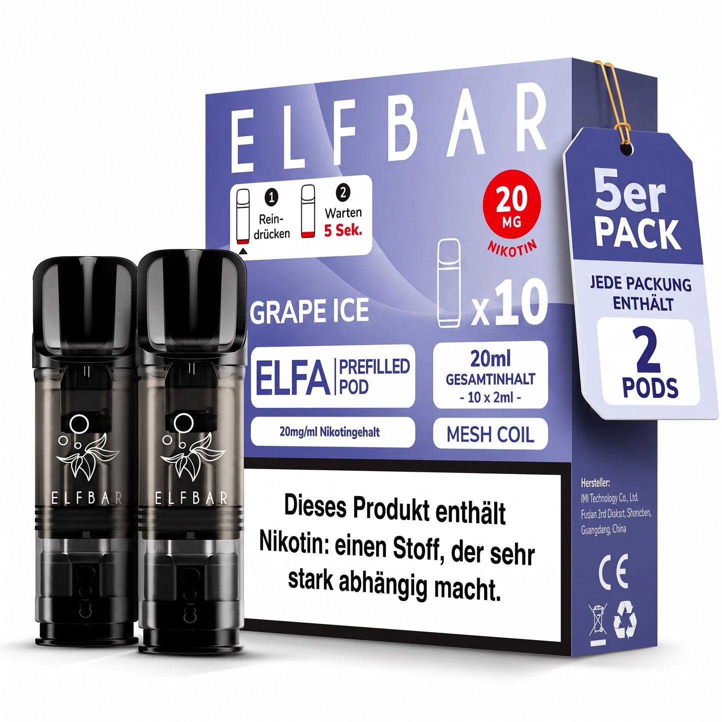 ELFBAR ELFA 20mg Nikotin Pods