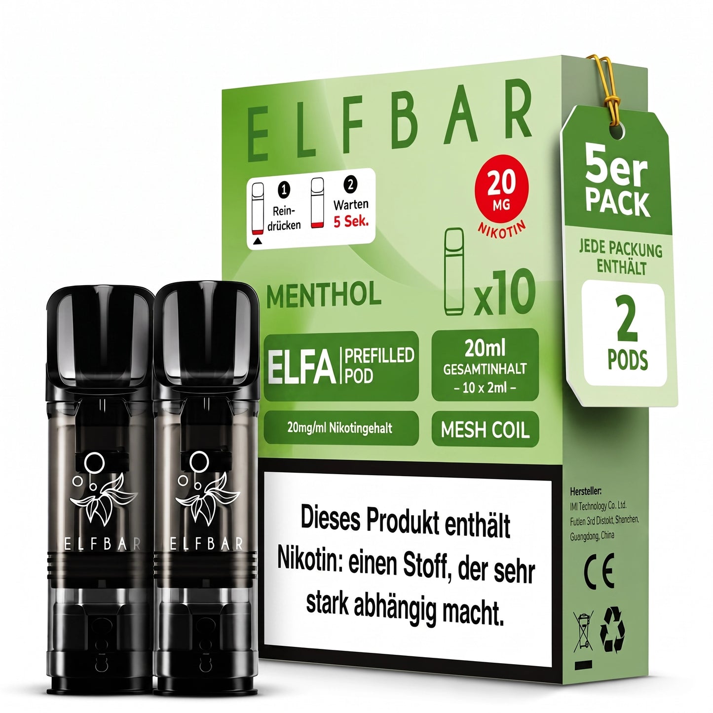 ELFBAR ELFA 20mg Nikotin Pods
