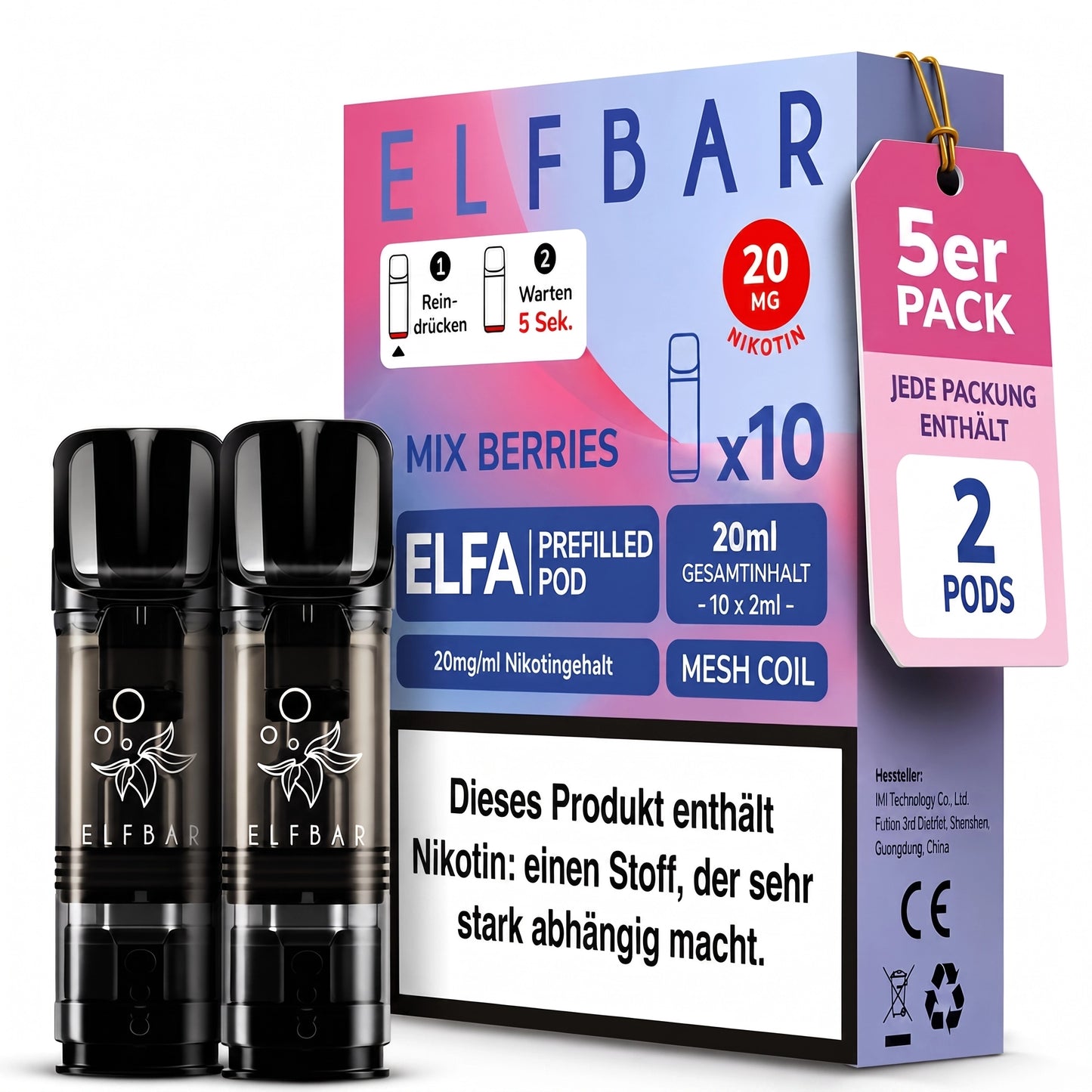 ELFBAR ELFA 20mg Nikotin Pods