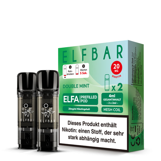 Elfbar Elfa Double Mint 20mg Nikotin 2er Pack