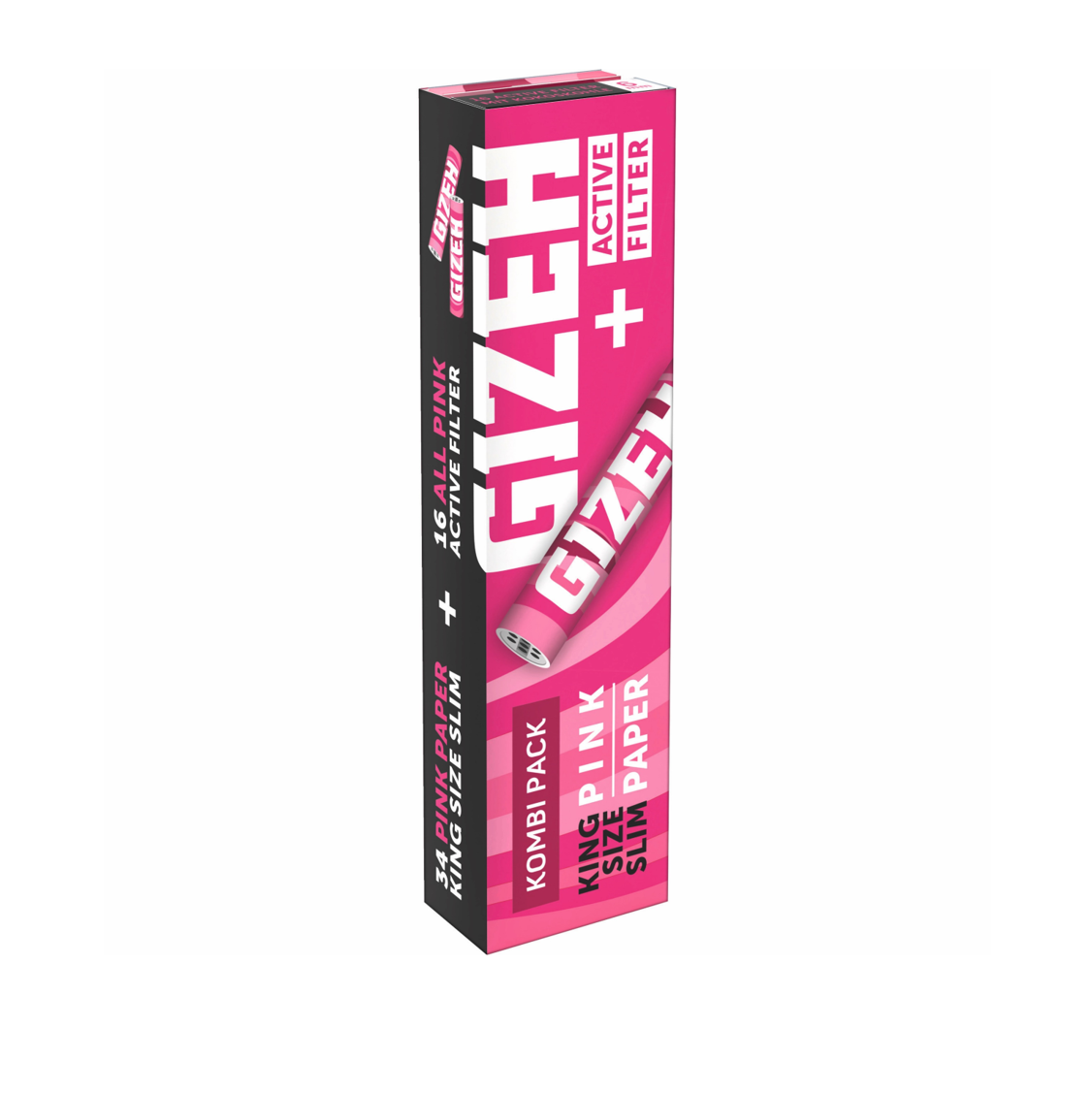 GIZEH PINK King Size Slim + Active Filter