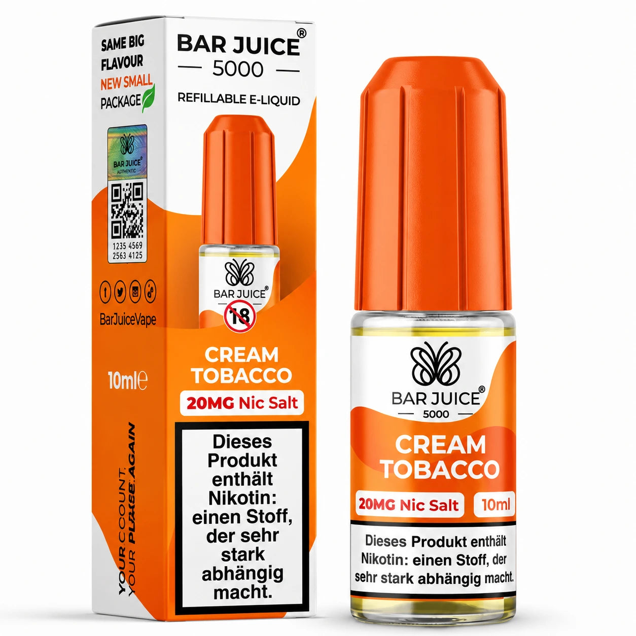 Bar Juice 5000 Cream Tobacco Liquid 20mg Nikotinsalz