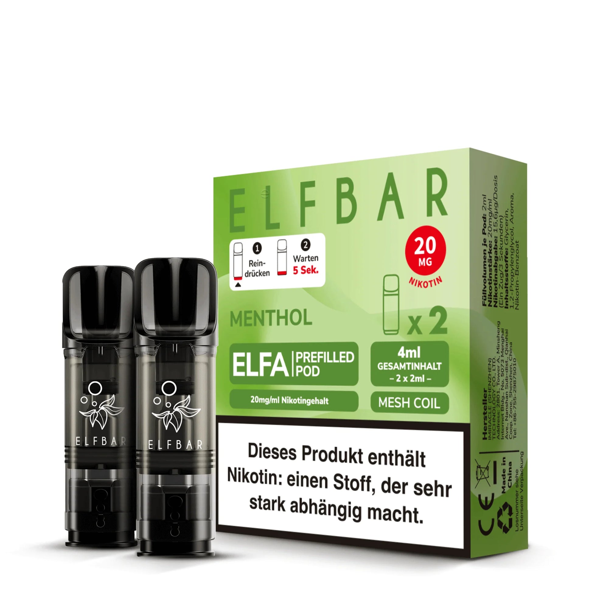 Elf Bar Elfa Pods - Menthol