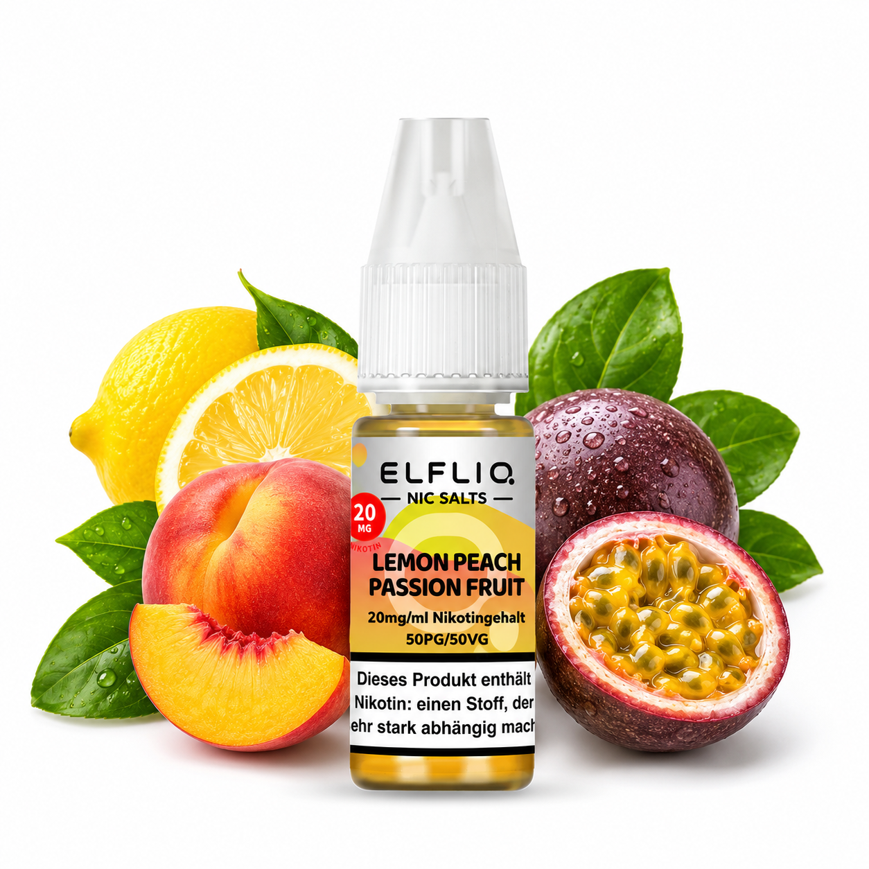 Elfliq Lemon Peach Passion Fruit Liquid 20 mg/ml Nikotin