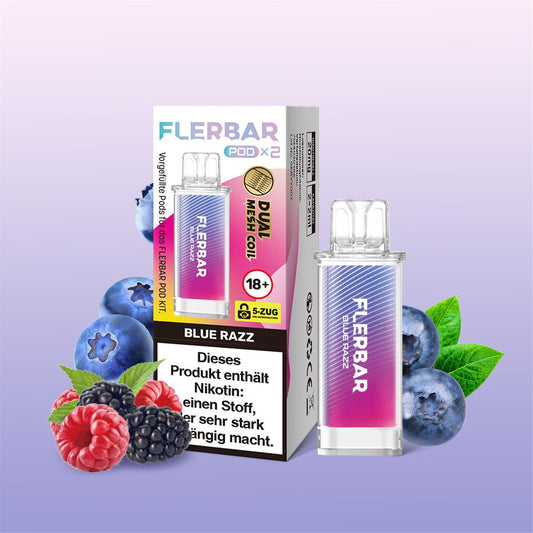Flerbar Liquid POD 2er Pack - Blue Razz