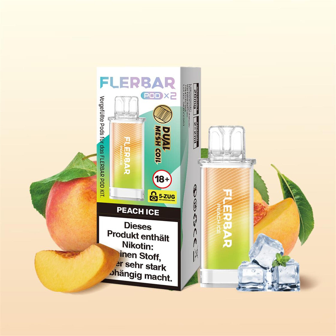 Flerbar Liquid POD 2er Pack - Peach Ice
