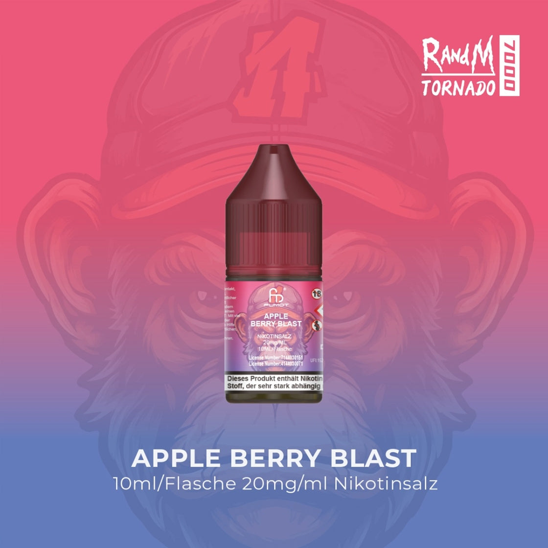 Fumot RandM Tornado 7000 Liquid Apple Berry Blast