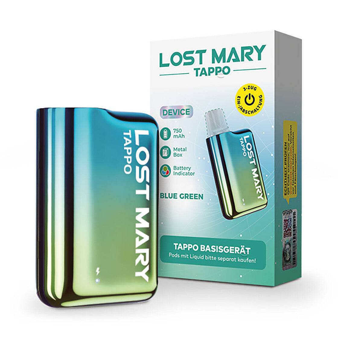 Lost Marry Tappo Pod Kit Akku - Blue Green