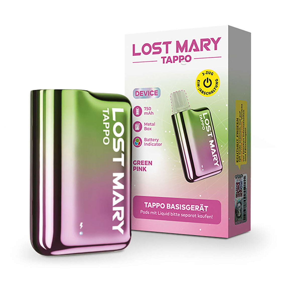 Lost Marry Tappo Pod Kit Akku - Green Pink